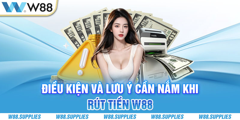 Điều kiện và lưu ý cần nắm khi rút tiền W88